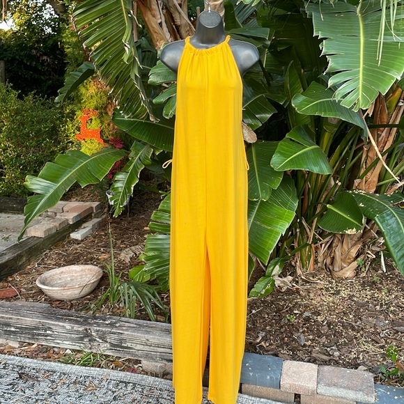 Zara halter look wide leg jumpsuit - Picture 3 of 10